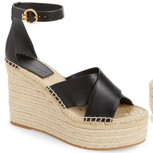 Tory Burch Black Wedges